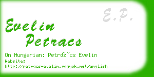 evelin petracs business card